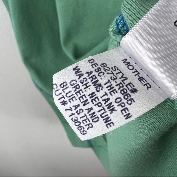 MOTHER The Open Arms Tank Top Neptune Green and Blue Aster - Picture 6 of 7